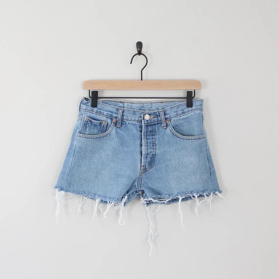 Vintage Medium Wash Denim Cut-off Shorts Waist Size 30 | Etsy | Etsy (US)