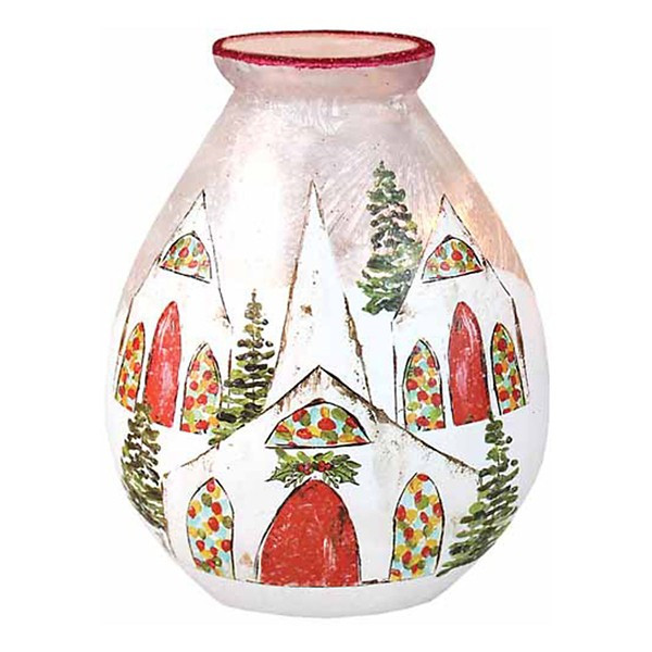 Stony Creek Christmas Chapel Pre-Lit Glass Vase | Scheels