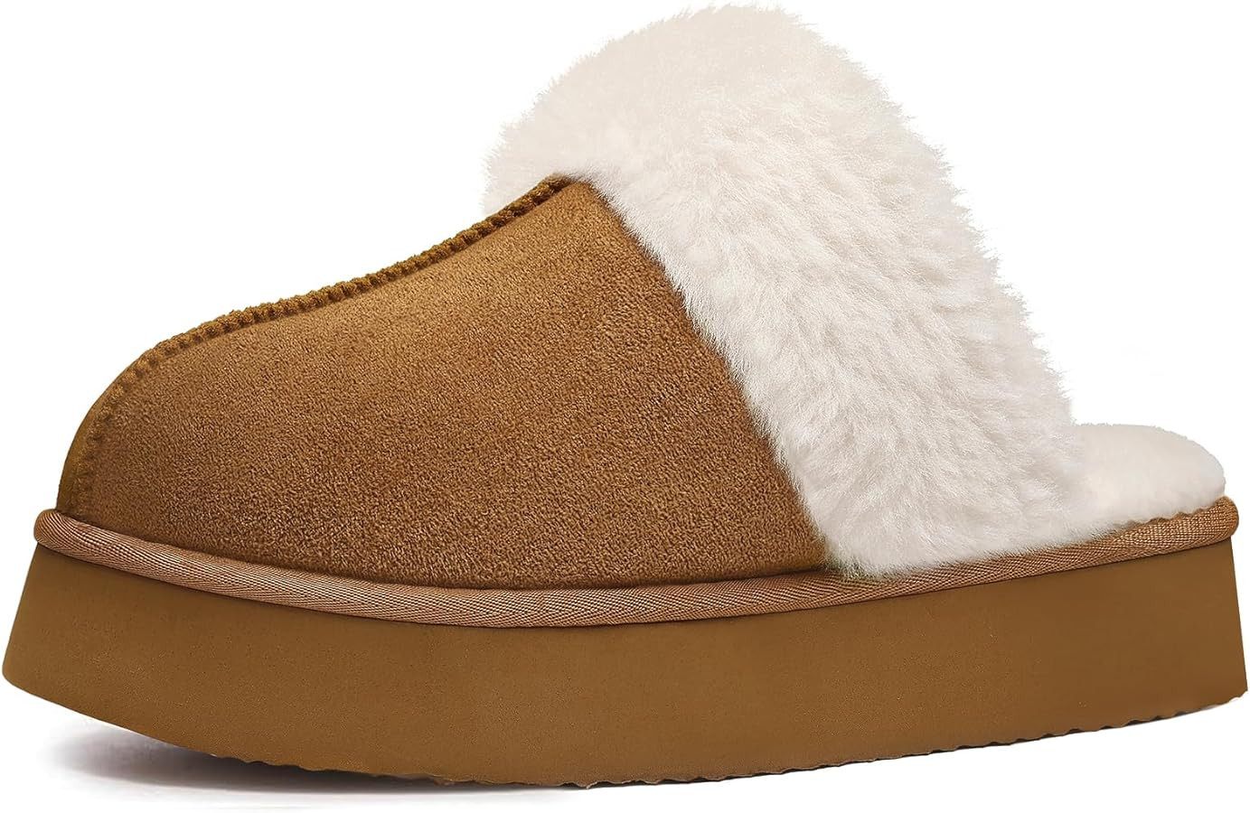 Litfun Womens Fuzzy Platform Slippers Fluffy Memory Foam Winter House Shoes for Indoor and Outdoo... | Amazon (US)