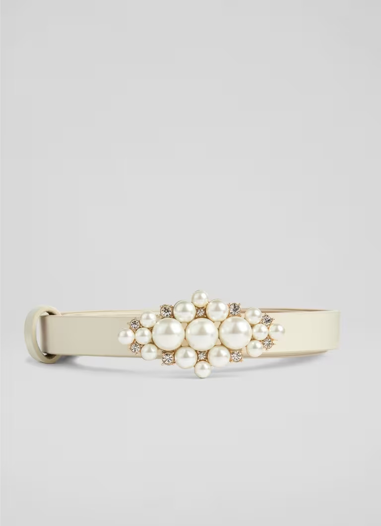 Alliana Pearl Cream Crystal Belt | L.K. Bennett (UK)