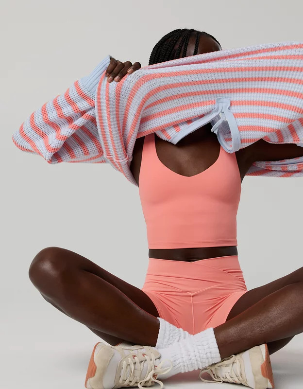 OFFLINE By Aerie Real Me Low Key Longline Sports Bra | Aerie