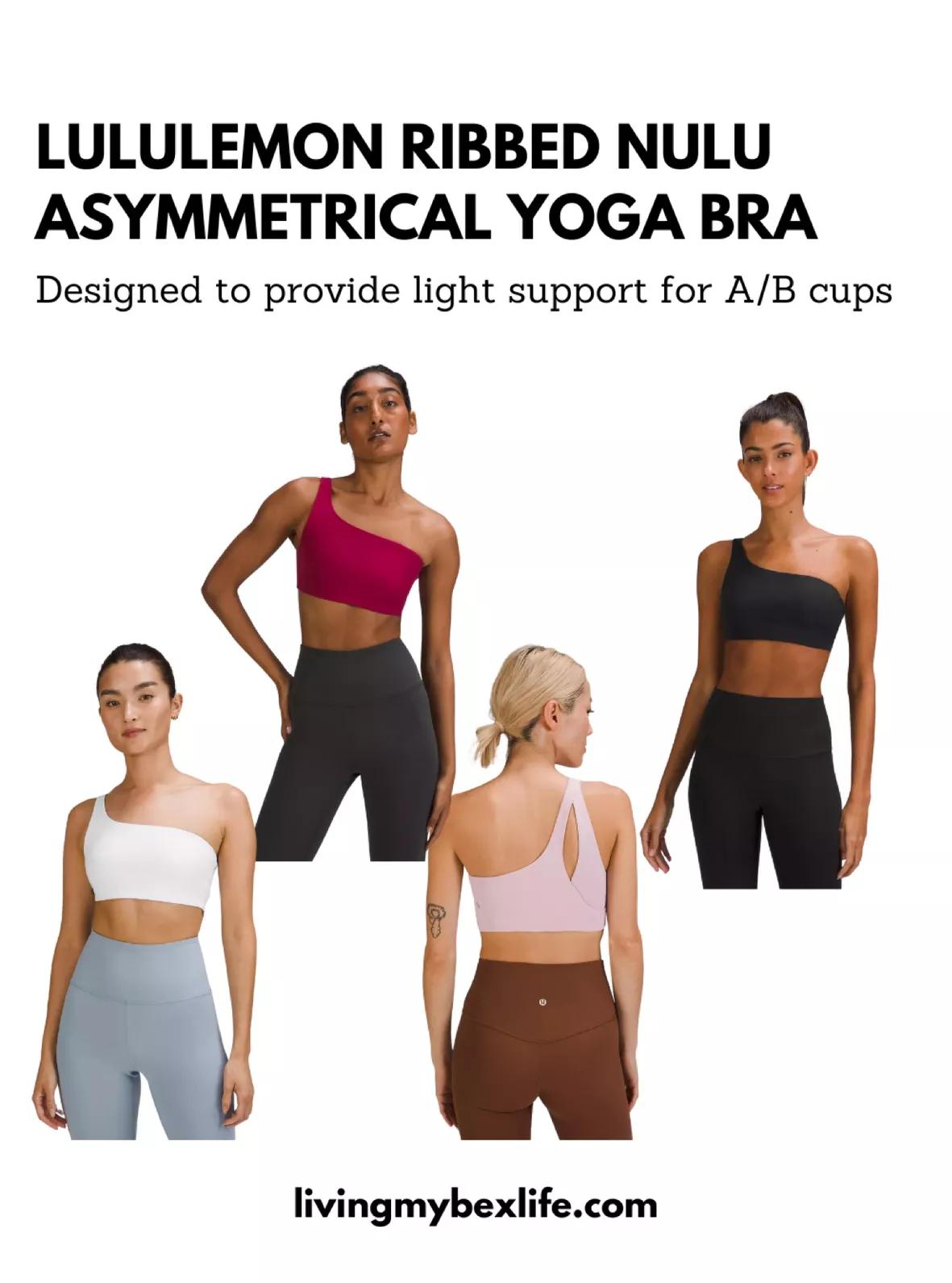 Ribbed Nulu Asymmetrical Yoga Bra … curated on LTK