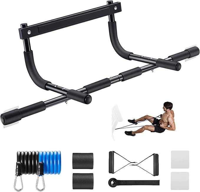Ally Peaks Pull Up Bar for Doorway | Thickened Steel Max Limit 440 lbs Upper Body Fitness Workout... | Amazon (US)