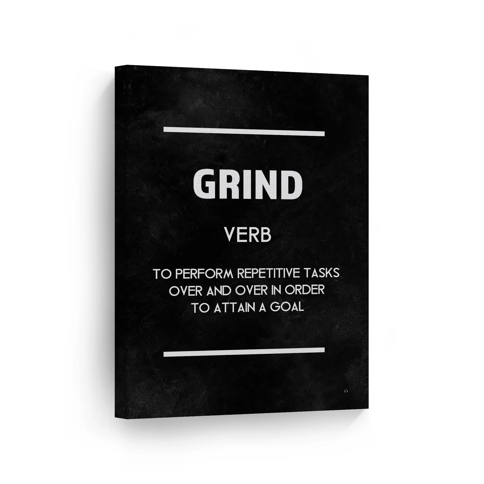 Smile Art Design Grind Definition Dictionary Black Motivational Canvas Wall Art Inspirational Wal... | Walmart (US)