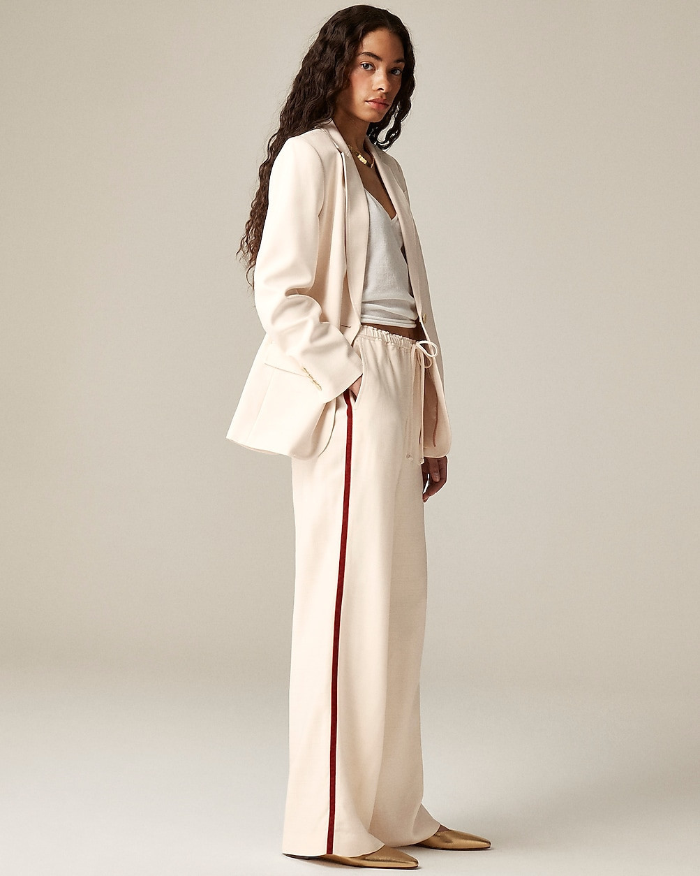 Stratus side-stripe pant in luster canvas | J. Crew US