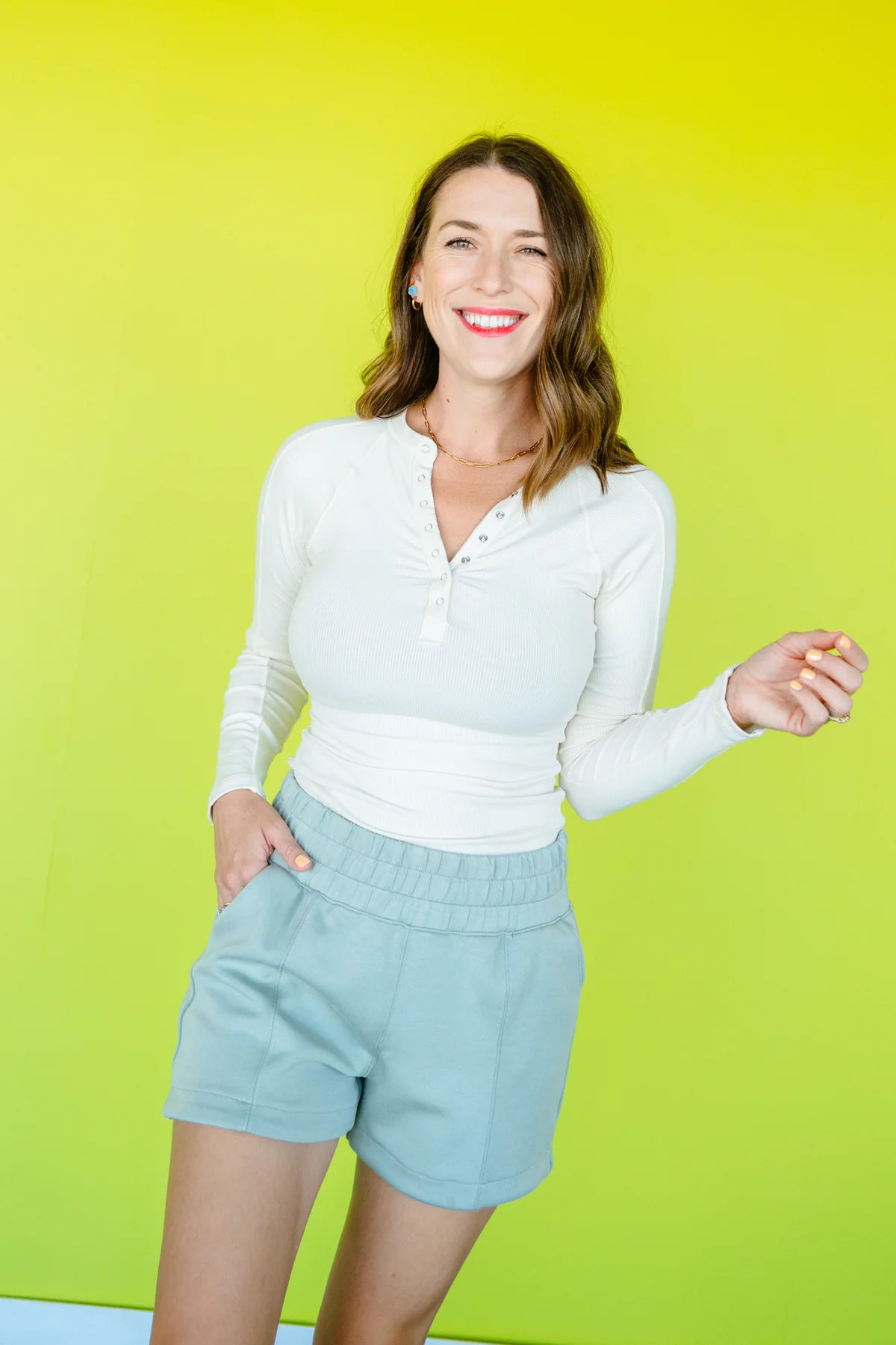 Rosella Henley Long Sleeve TopOatmeal - Spring / Autumn / Large | MyEllement Boutique