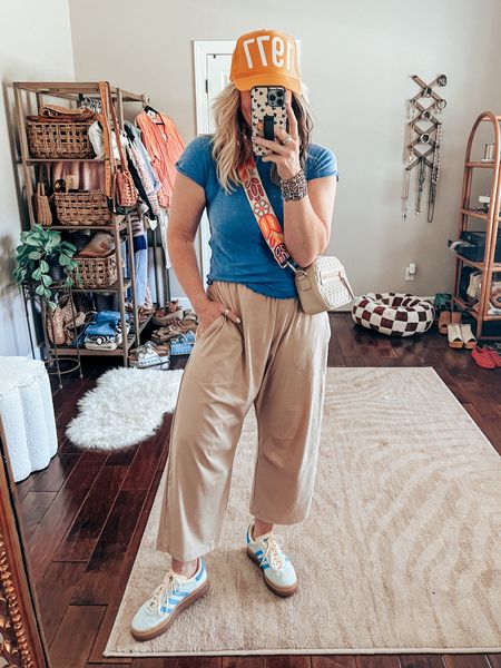 Let’s get dressed in the cutest tee and comfiest pants! 💙🔆
Tee Small
Pants sized up to a small 
Sneaks sized down 
Summer style, summer outfit, sandals 

#LTKFindsUnder50 #LTKOver40 #LTKStyleTip