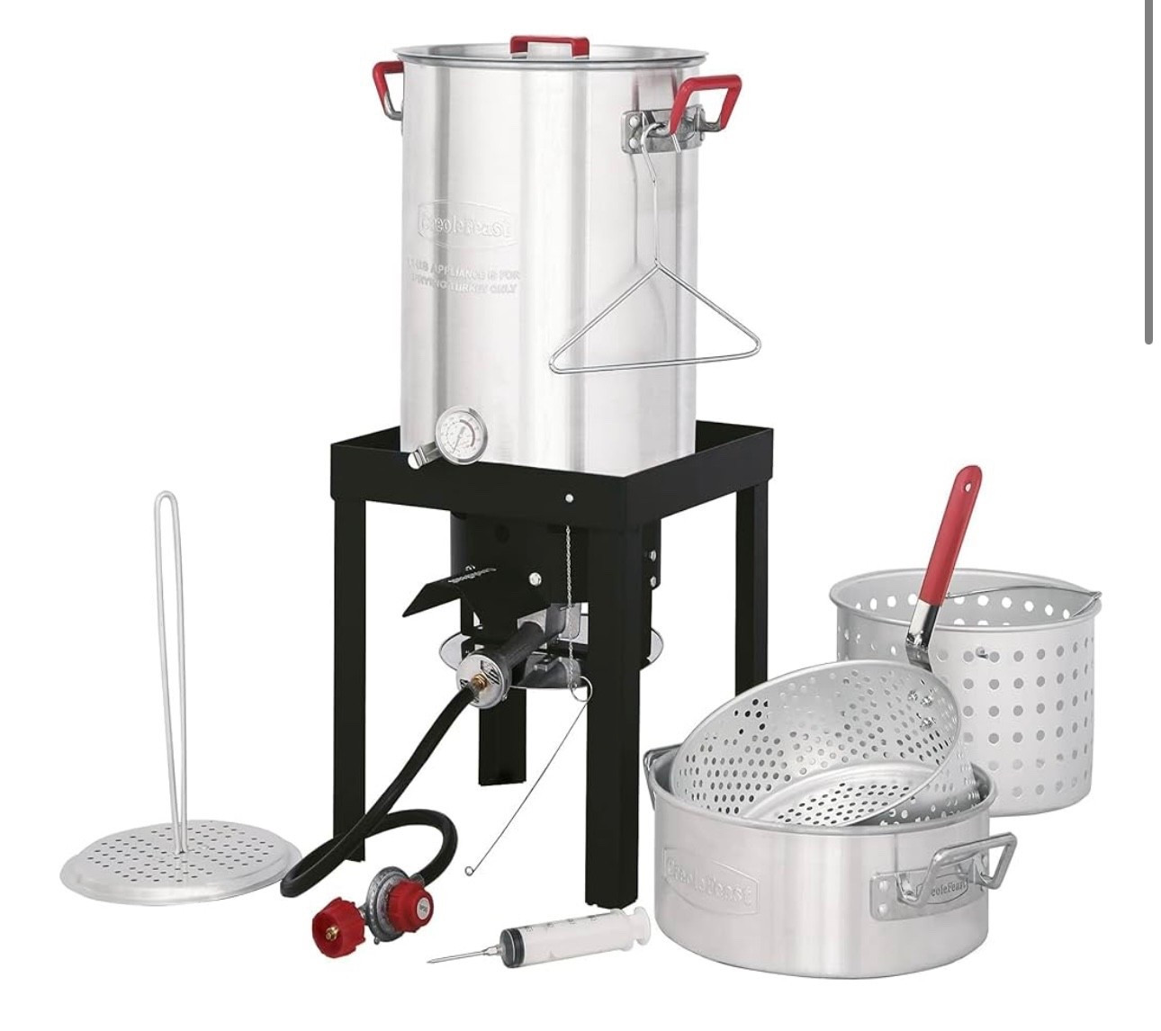 30 Qt turkey fryer boiler steamer set.
This has everything you need to have lobster boil or a fried turkey for Thanksgiving.



#LTKFallSale #LTKSaleAlert #LTKSeasonal