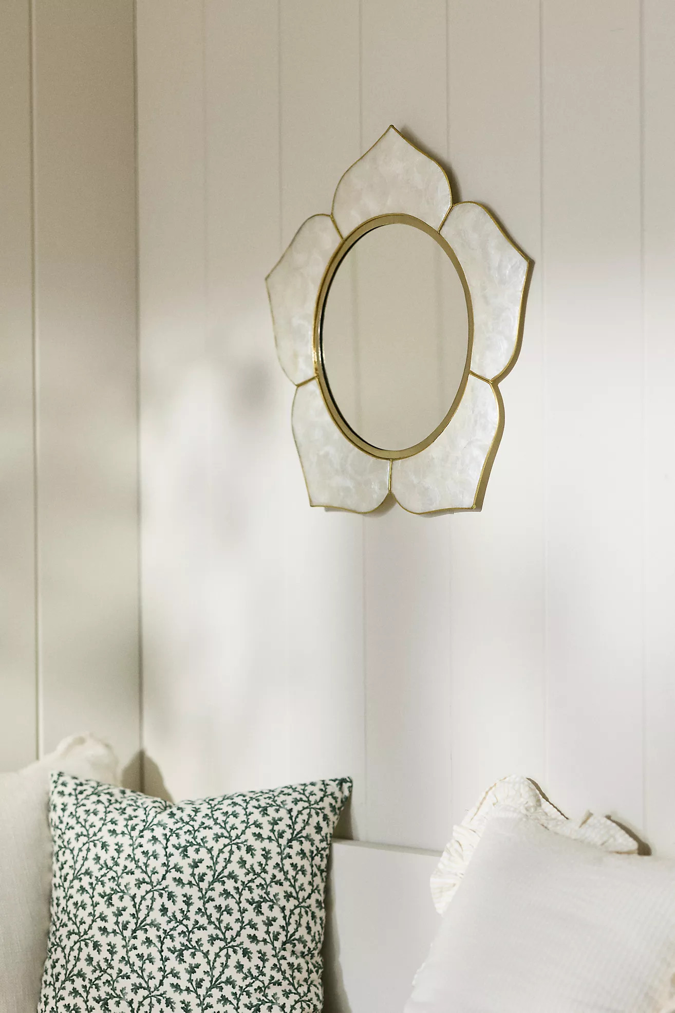 Azalea Capiz Flower Round Mirror | Anthropologie (US)