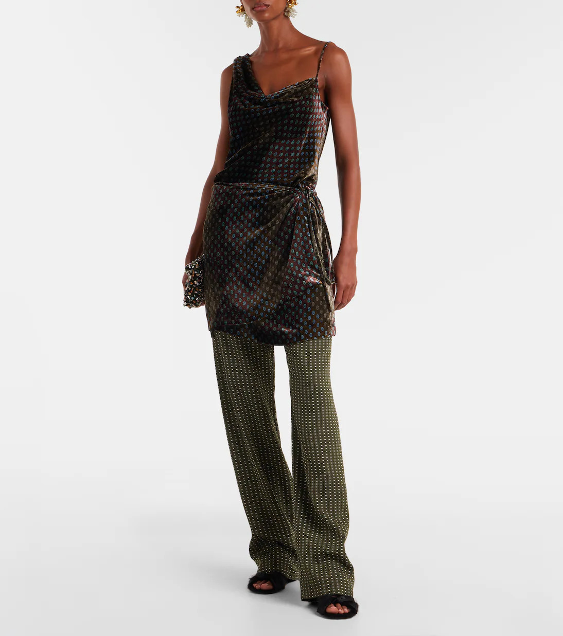 Draped printed wide-leg pants | Mytheresa (US/CA)