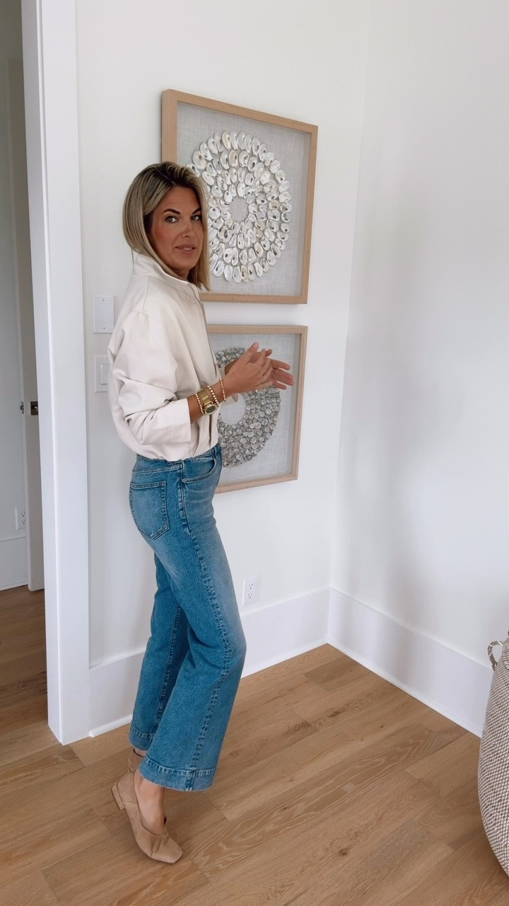 Wearing small in the tank and jacket.  This is easy to dress up too. I am in 27 tall in the jeans.  Shoes true to size.

#LTKOver40 #LTKTall #LTKgrwm