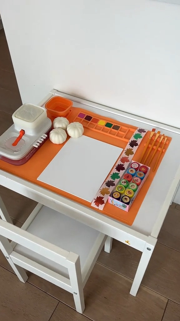 Setting up the ultimate fall paint station to surprise my daughter! 🍁🎨

#LTKKids #LTKSeasonal #LTKParties