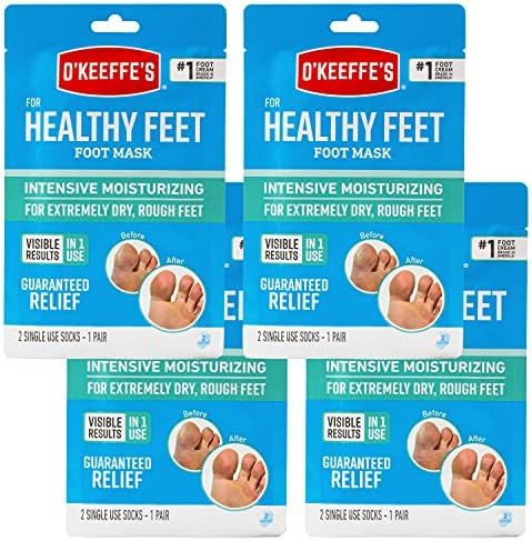 O’Keeffe’s Healthy Feet Intensive Moisturizing Foot Mask, One Pair Single-Use Socks, (Pack of... | Amazon (US)