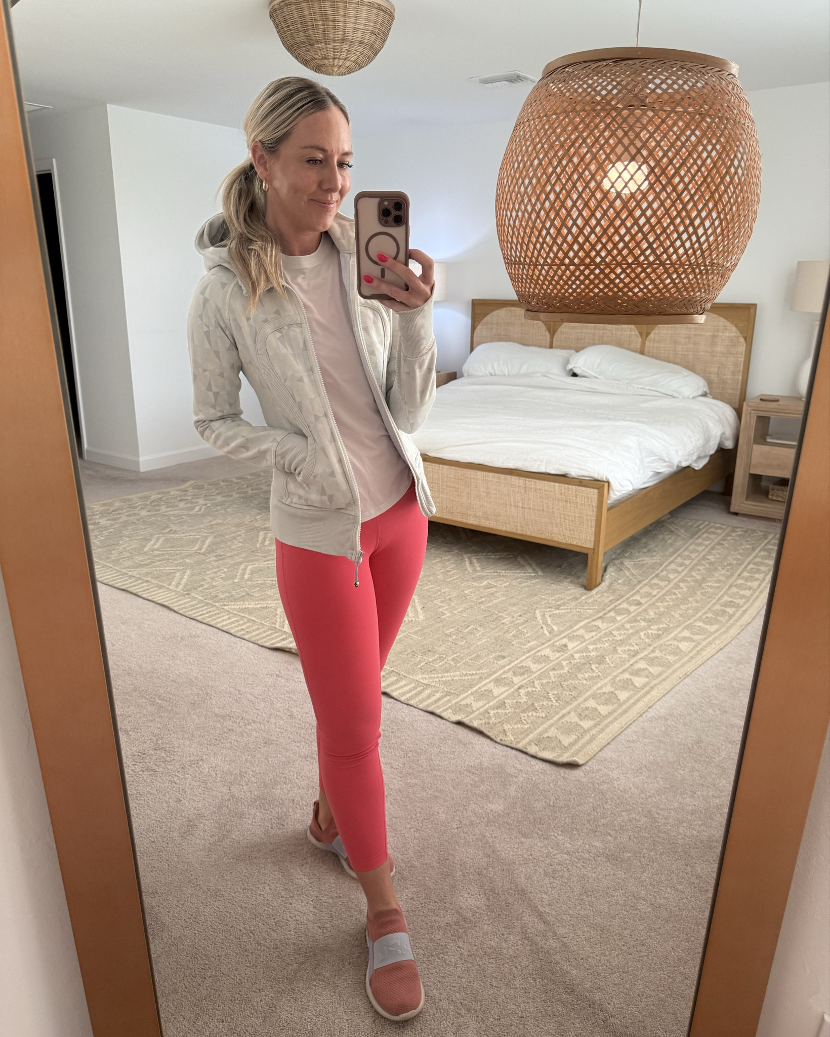 Yesterday’s Valentine’s Day Pilates look was brought to you by Lululemon and my questionable fashion choices. This bright pink set had me feeling like a walking highlighter, and not in a chic way. Matching sets are cute in theory, but the second I realized to not look like a glow stick I needed to showed my stomach? Absolutely not. I kept my lightweight long sleeve and scuba hoodie on all day because Florida AC hits harder than reality after a long weekend.

Also, our Frame TV Valentine’s Day art was the real MVP yesterday. Our living room still needs some furniture, but at least it looks put together while I run out the door in the morning.

Linked my Lulu set, some updated scuba hoodies, and other cozy layers—because we all know I’m not taking mine off. Would you rock a bold matching set or are you Team Neutrals? I’m neutrals all the way except for the occasional holiday.

✨Shop it all in my LTK! #LTKfit #LululemonStyle #PilatesLife #FloridaColdIsReal #HumanHighlighter #FrameTVDecor #ValentinesVibes

#LTKActive #LTKFitness #LTKHome