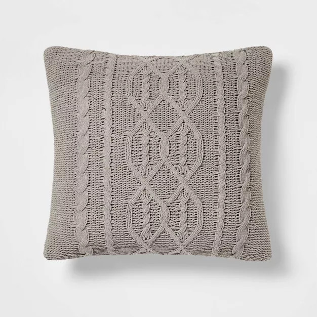 Oversized Cable Knit Chenille Throw Pillow - Threshold™ | Target
