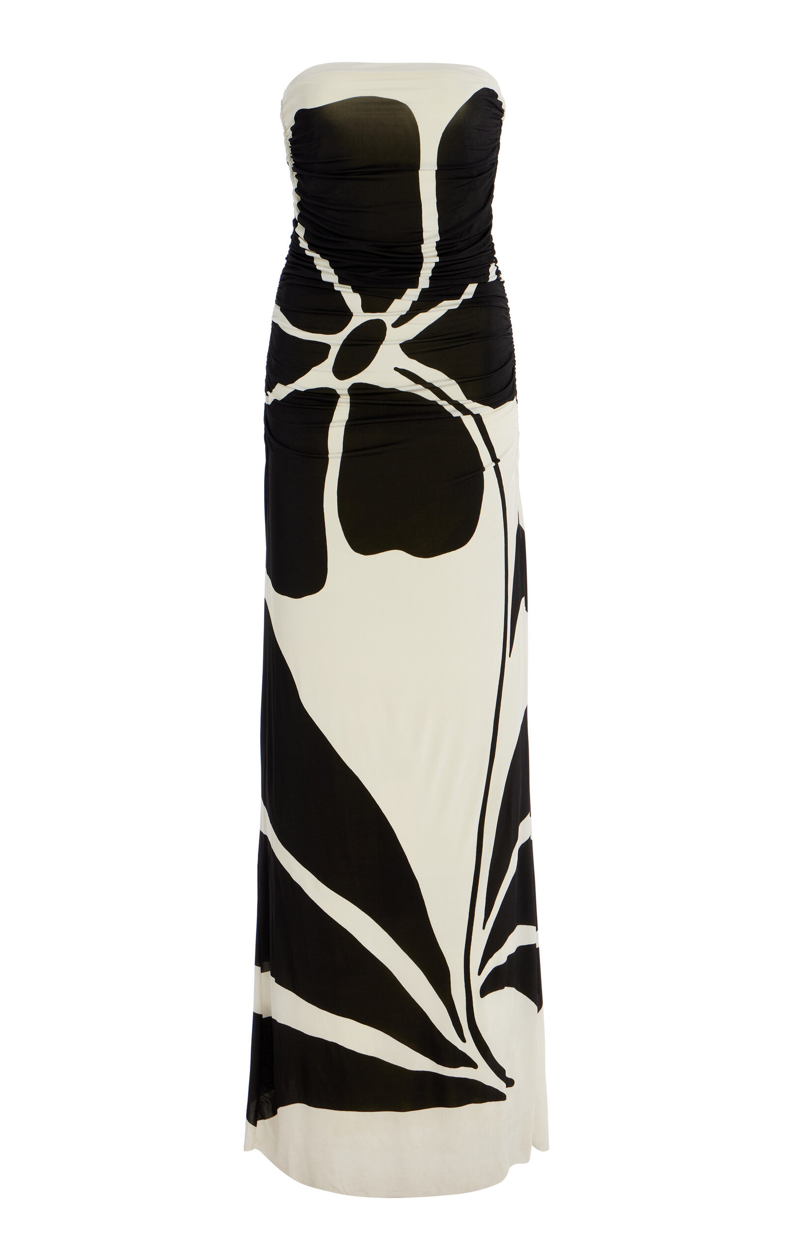Cala de la Cruz - Daphne Jersey Maxi Dress - Black/white - XS - Moda Operandi | Moda Operandi (Global)