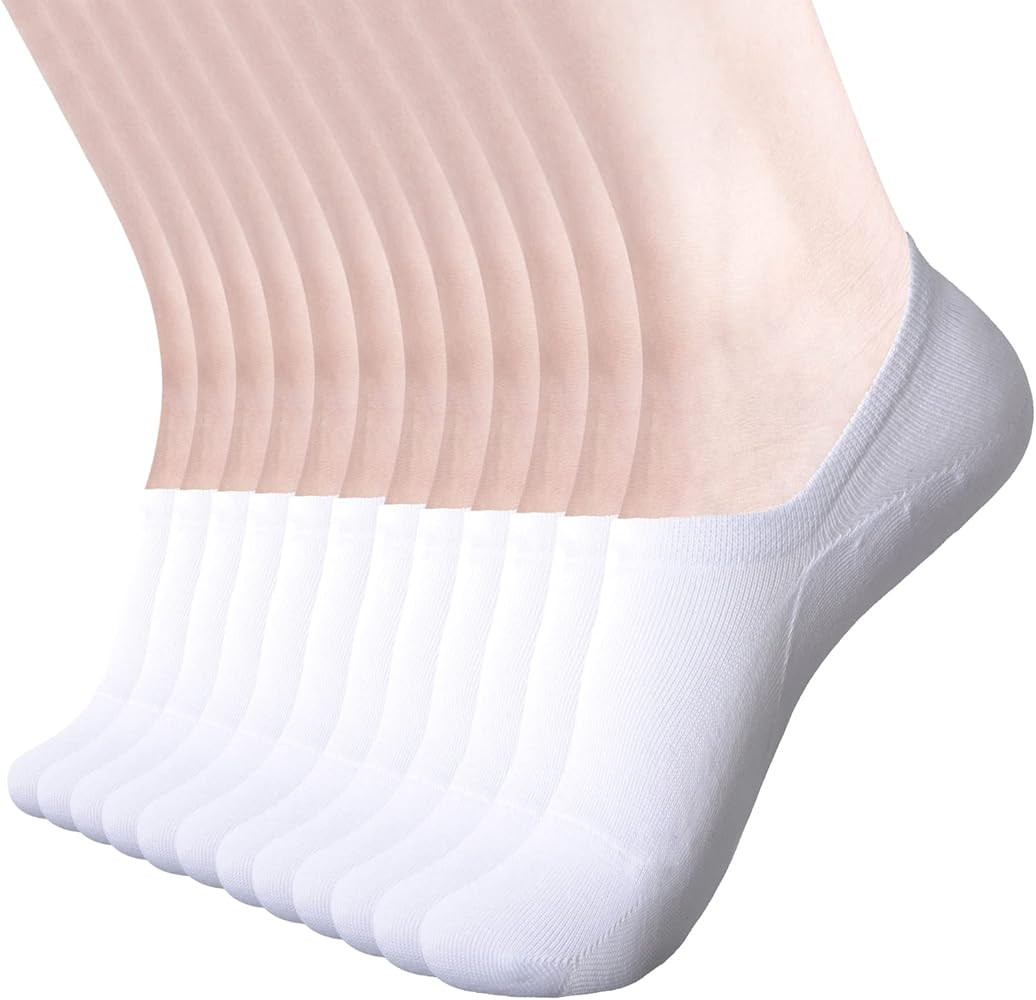 DIBAOLONG Womens No Show Socks Non Slip Flat Boat Line Low Cut Socks (6-12 Packs) | Amazon (US)