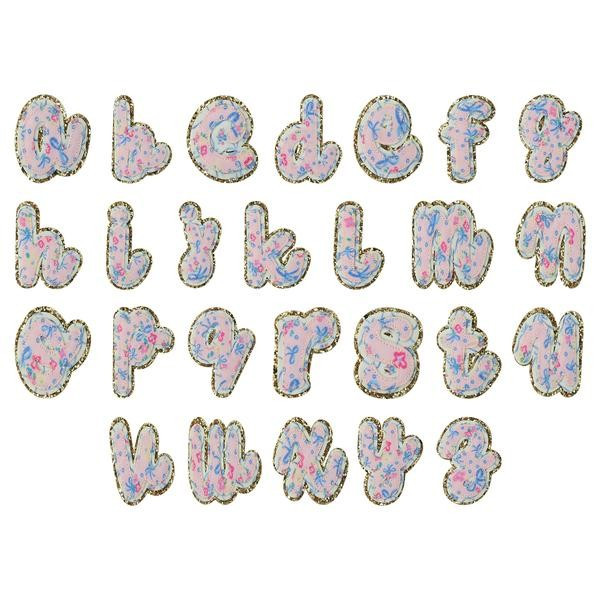 LoveShackFancy x Stoney Clover Lane Baby Bell Pink Script Letter Patches | Stoney Clover Lane