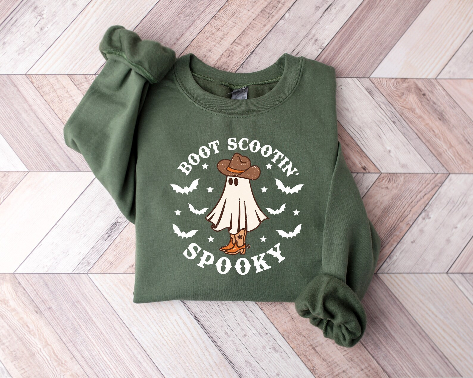 Boot Scootin Spooky Sweatshirt, Cute Spooky Shirt, Halloween Gift, Halloween Shirt ,Cowboy Ghost ... | Etsy (US)