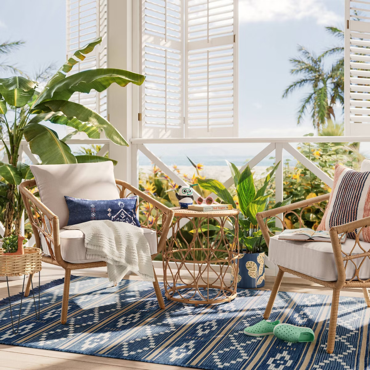 2pc Britanna Outdoor Patio Club Chairs Brown - Threshold™ | Target