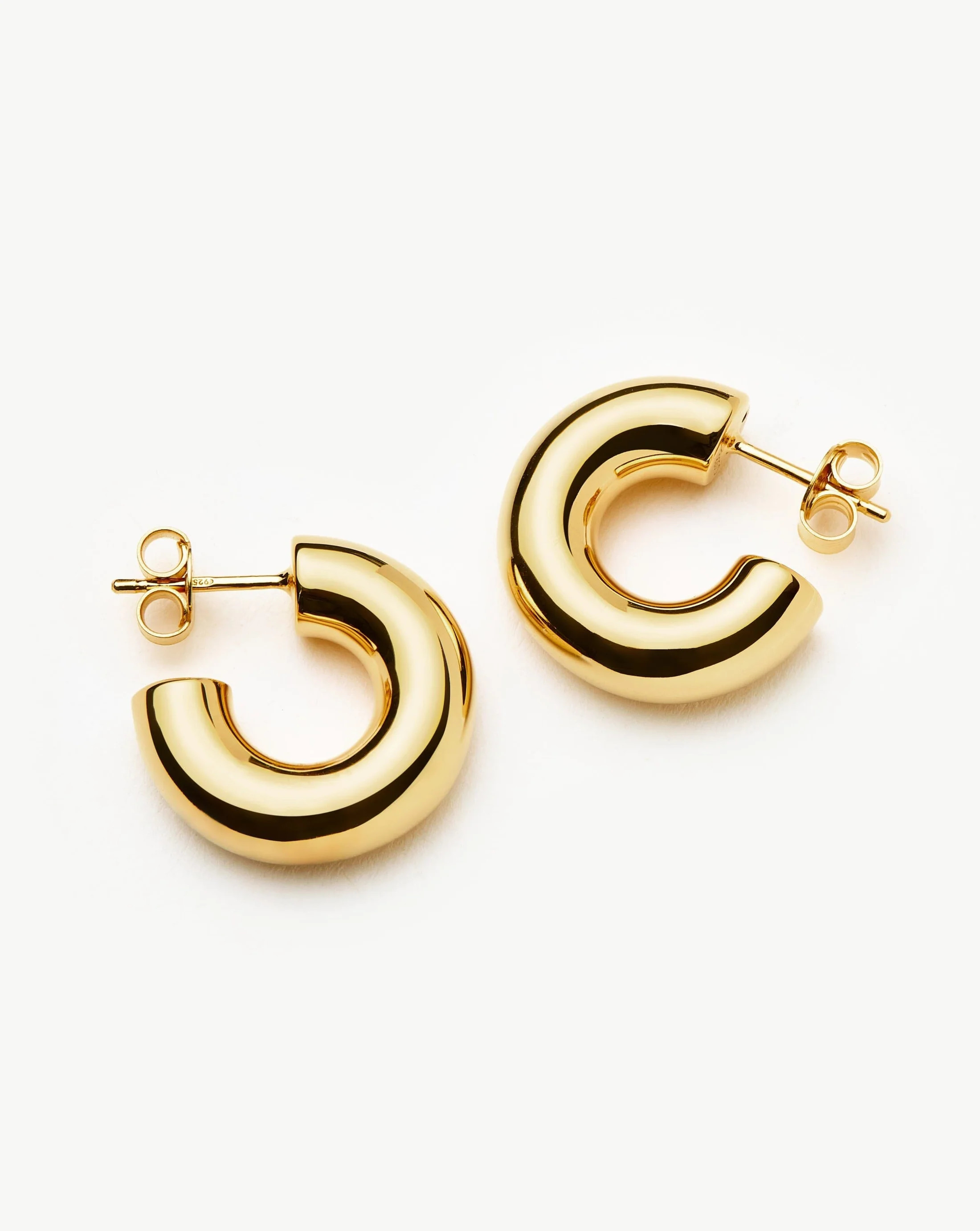 Chubby Small Hoop Earrings | 18ct Gold Vermeil Earrings | Missoma US