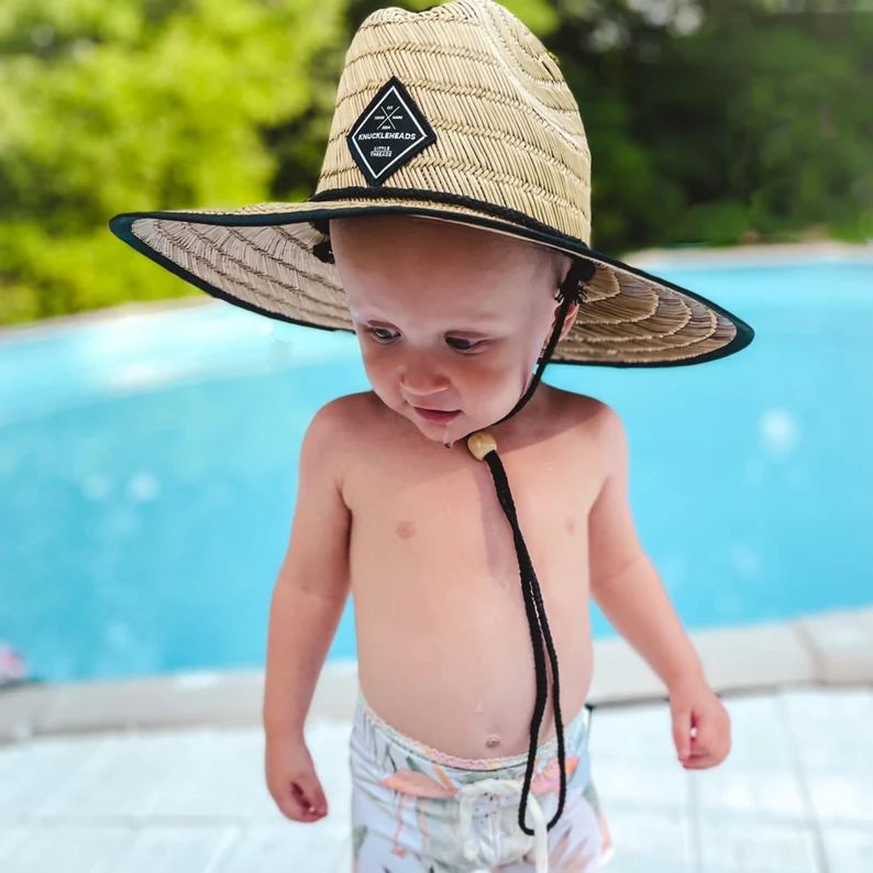 KIDS STRAW HAT Straw Lifeguard Hat Maui Kids Straw Hat for | Etsy | Etsy (US)
