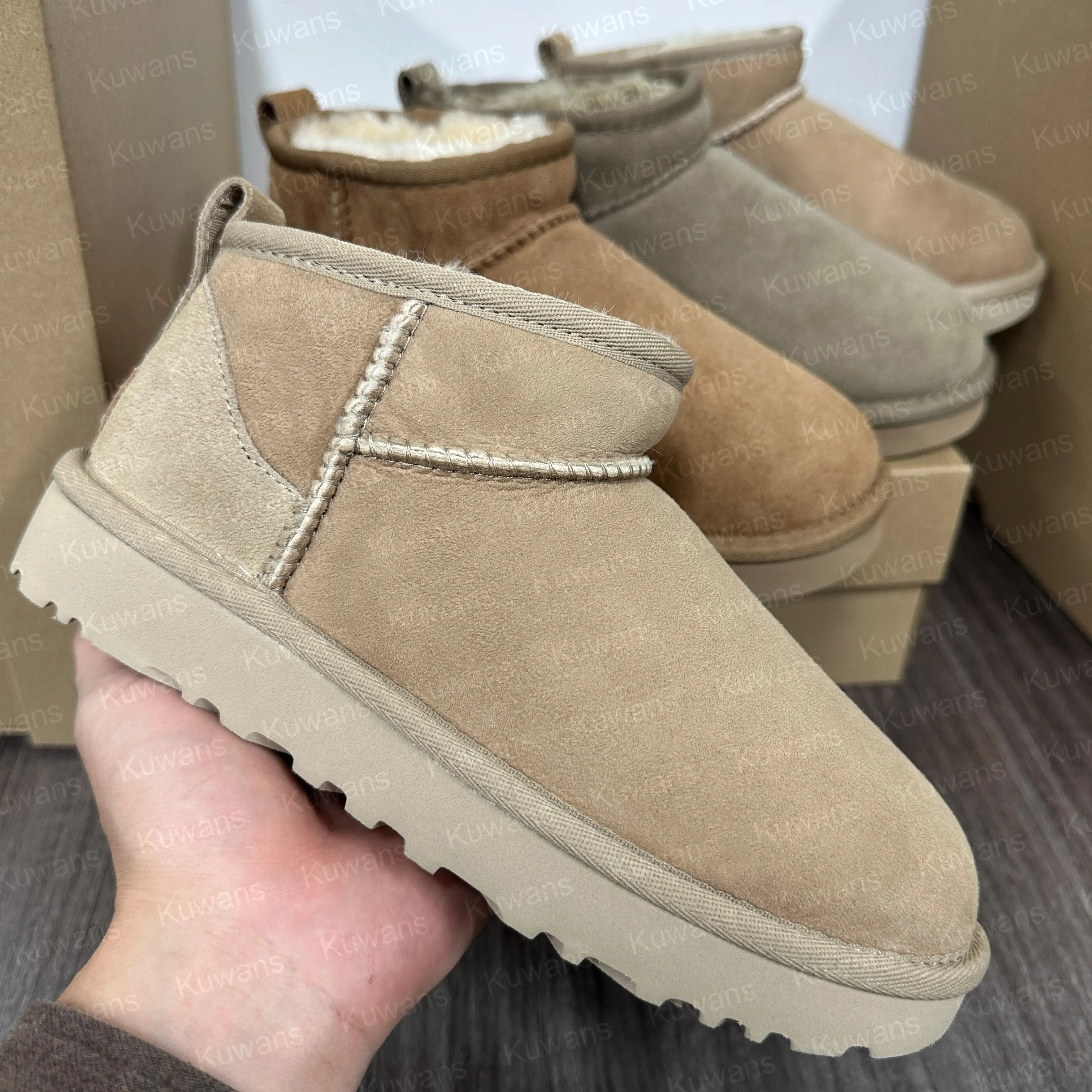 Designer Classic Ultra Mini Boots Snow Boot Sand boot Platform Short Women Men Fur Sheepskin Fur ... | DHGate