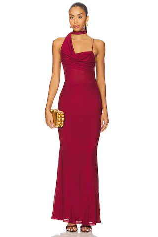 Addie Maxi Dress in Oxblood | Revolve Clothing (Global)
