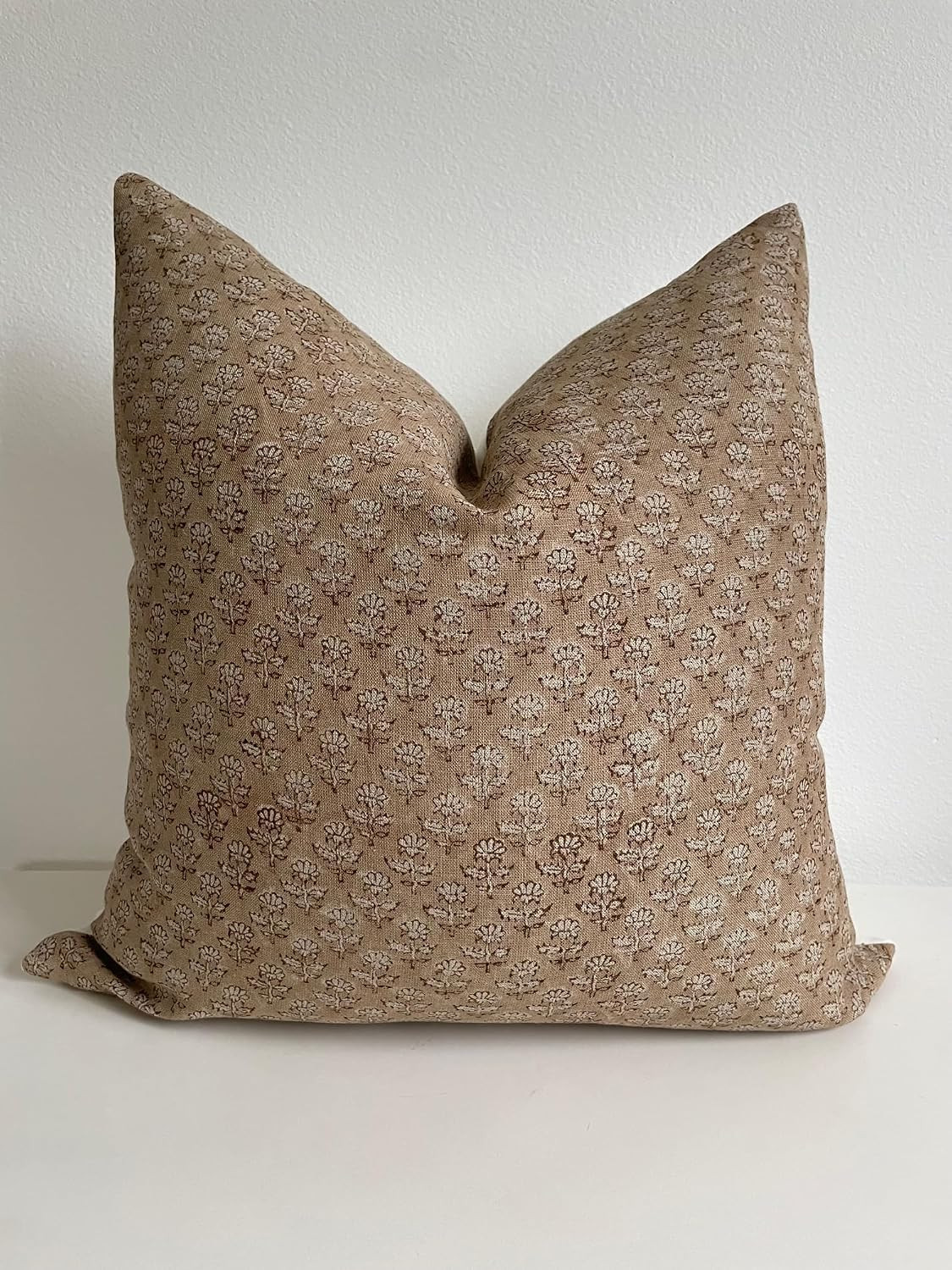 Generic Canyon Theory Hand Block Print Organic Linen 20x20 Inch Throw Pillow Cover: Indoor Outdoor Sustainable Handmade Vintage Decorative Cushion Cover (Peyton) | Amazon (US)