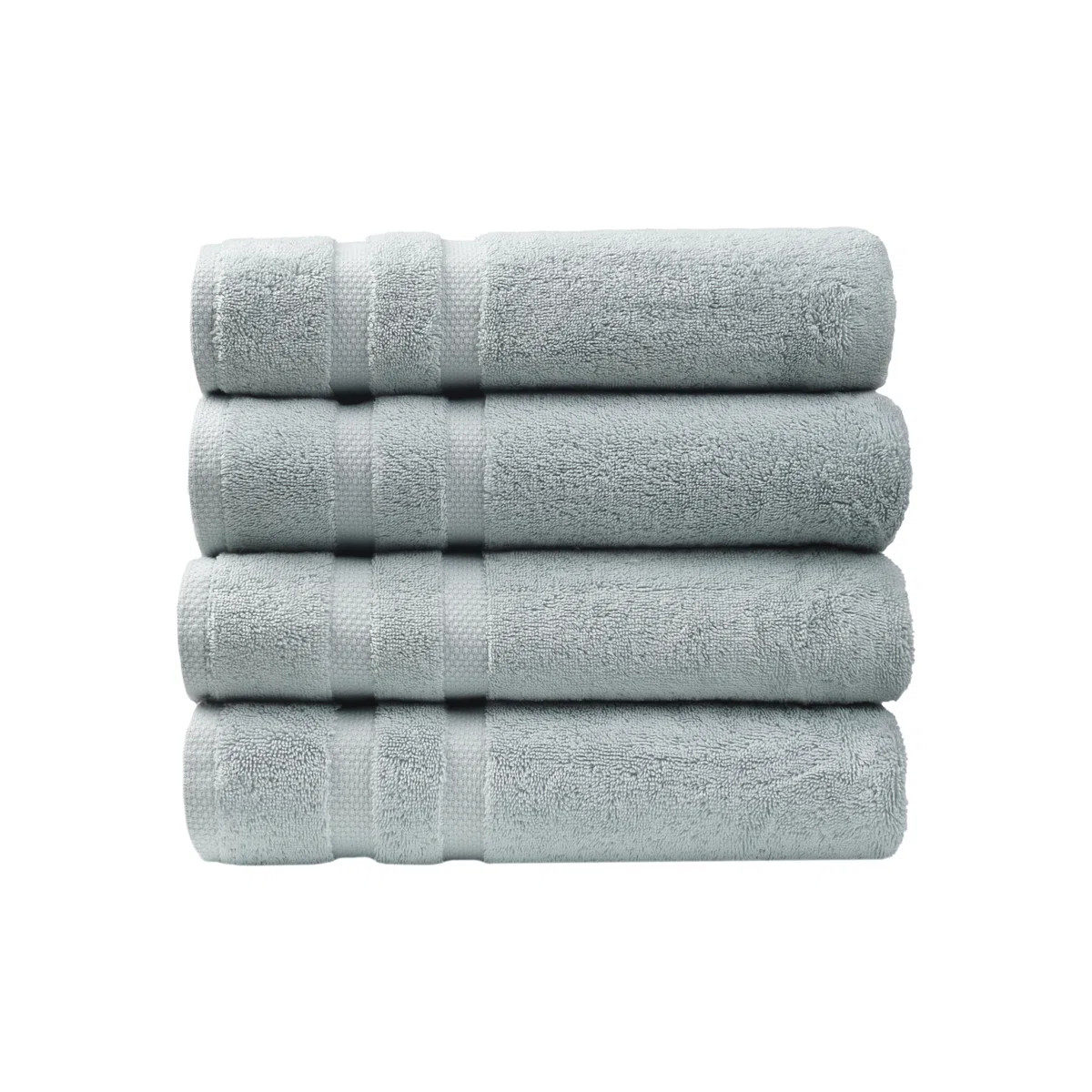 SOFE H&L | OLEA Luxury Turkish Cotton Set of 4 Bath Towel Light Blue | Soft, Plush, and Hotel Qua... | Wayfair North America