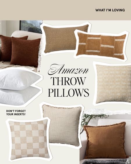 Neutral Amazon throw pillows 🤎 my favorite pillow inserts and chic throw pillow covers

#LTKFindsUnder50 #LTKHome #LTKFindsUnder100