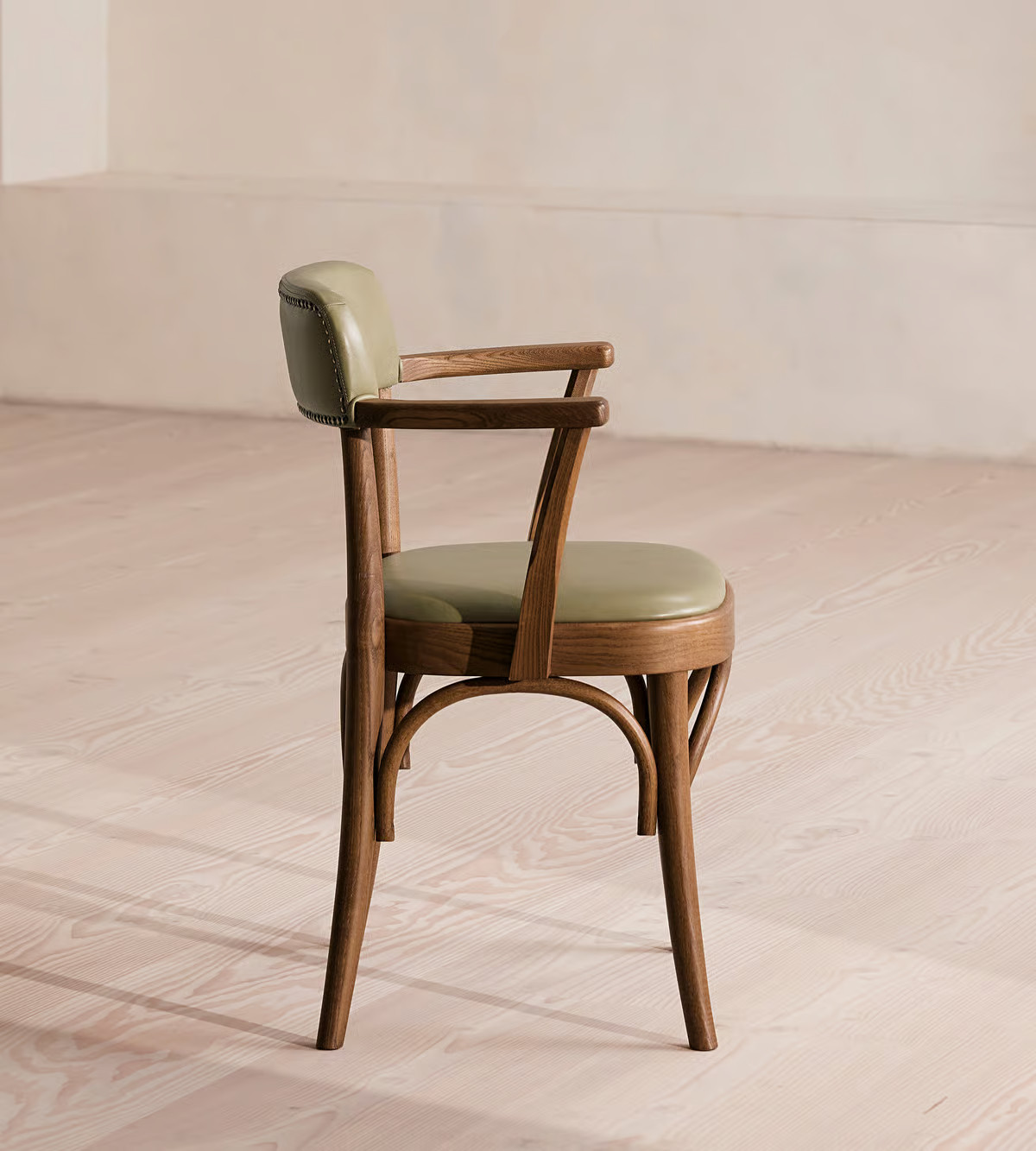 Hamilton Dining Chair, Ash & Leather, Green, US - Soho Home | Soho Home Ltd