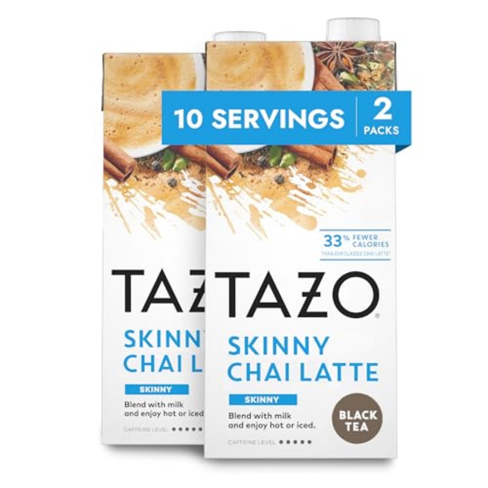 TAZO Skinny Chai Latte Concentrate, Black Tea Concentrate, Easy-to-Serve Caffeinated Chai Tea wit... | Amazon (US)