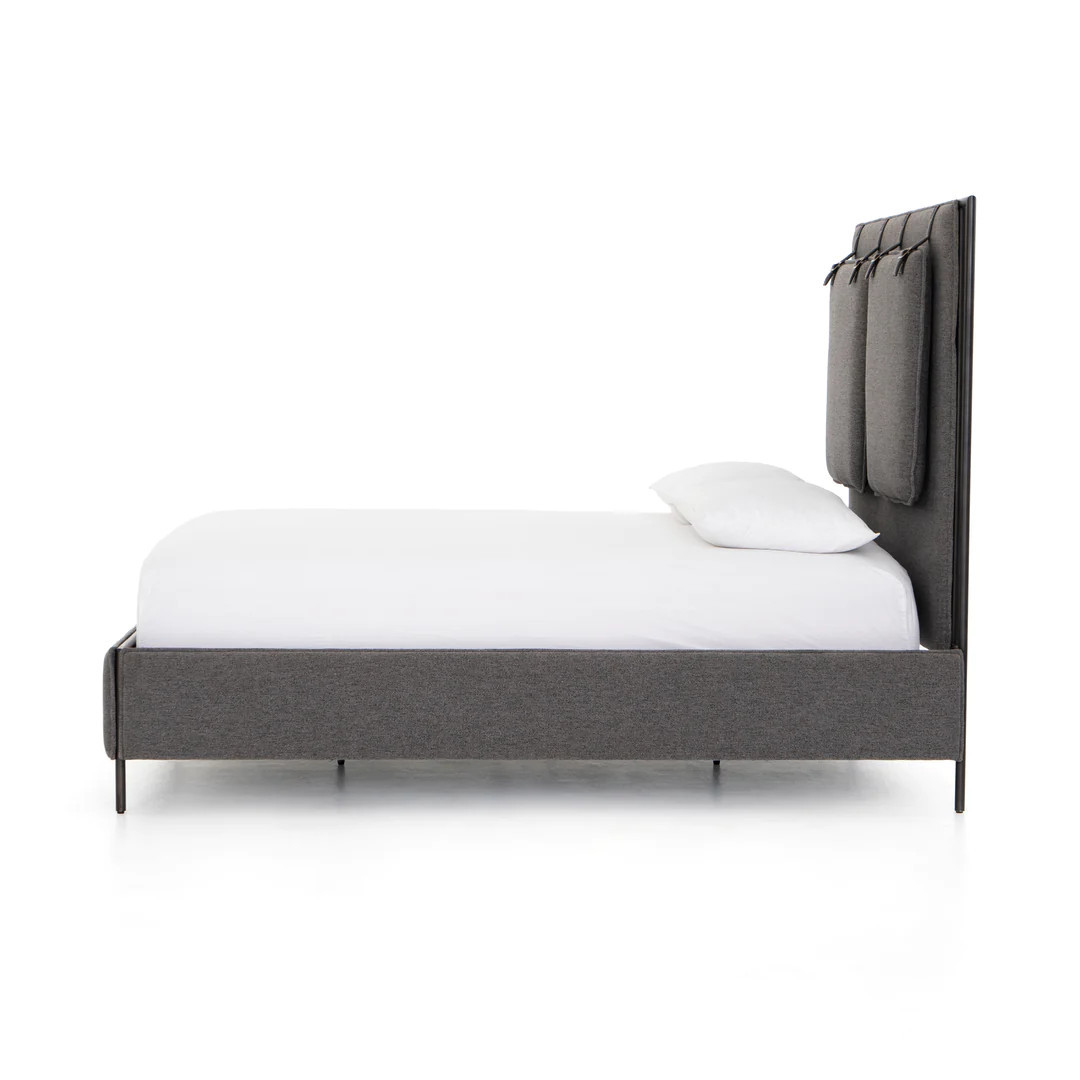 Leigh Upholstered Bed in San Remo Ash | Burke Decor