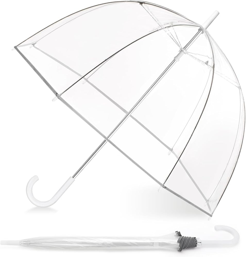 52 inch Clear Bubble Umbrella, Large Canopy Transparent Dome Coverage Stick Umbrella with Reflect... | Amazon (US)