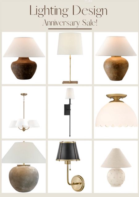 the Anniversary Sale event at @lighting_design_company is officially happening!!

Don’t forget to use the following codes to get 20% - 25% off your entire order!
ANNI25 for 25% off $500+ and ANNI20 for 20% off other order

Table lamps, wall sconces, chandeliers, pendant lighting 

#LTKHome #LTKSaleAlert