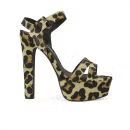 Miss KG Women's Echo Leopard Printed Pony Platform Heeled Sandals - Tan | Allsole (Global)