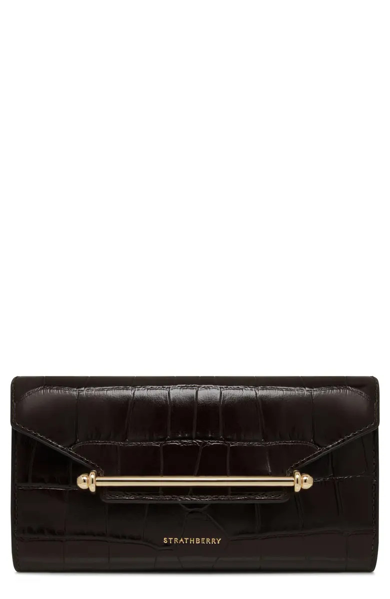 Large Multrees Croc Embossed Leather Wallet on a Chain | Nordstrom