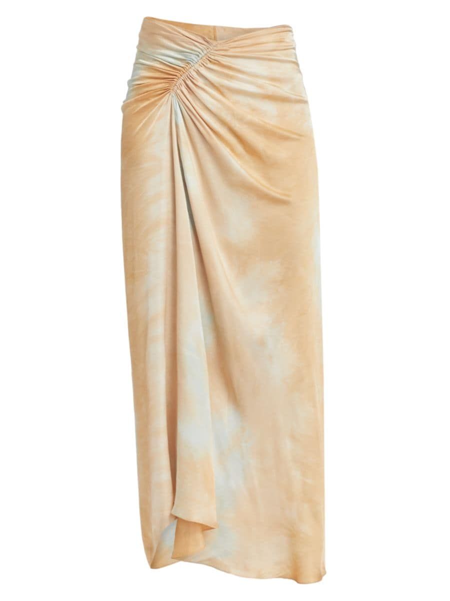 Grace Dyed Ruched Midi-Skirt | Saks Fifth Avenue