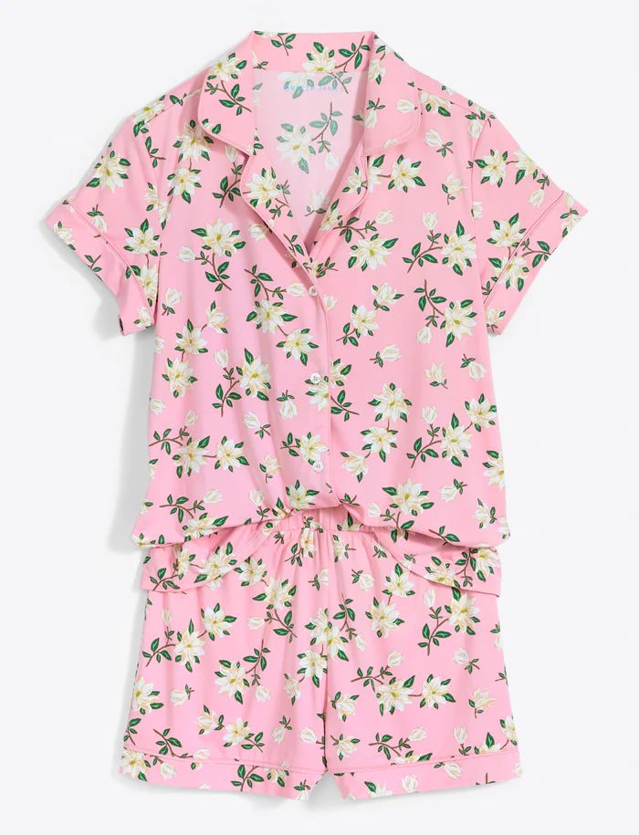 Sara Pajama Set in Pink Magnolia | Draper James (US)
