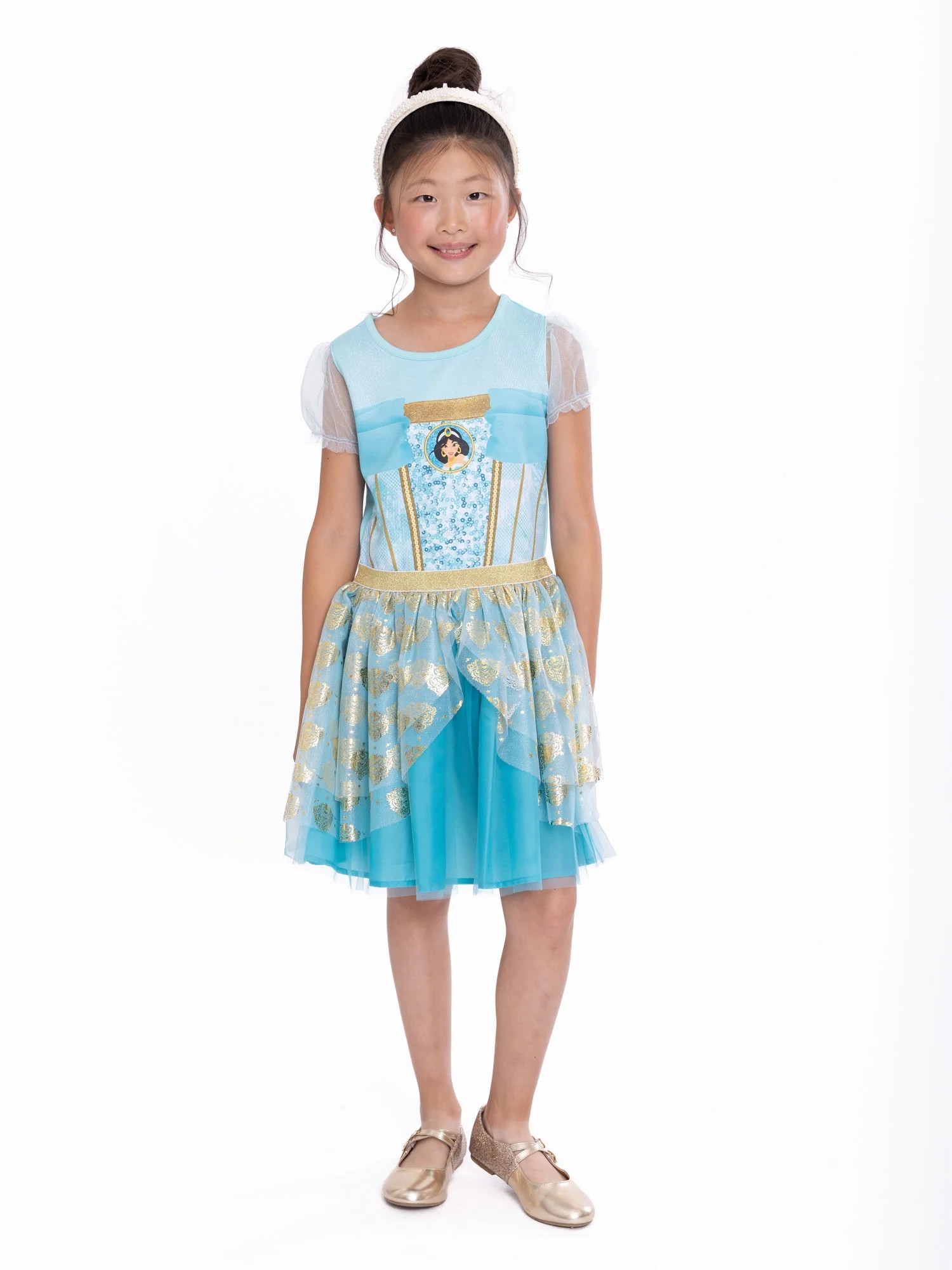 Disney Princess Girls Jasmine Cosplay Dress, Sizes 4-16 - Walmart.com | Walmart (US)