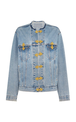 Frog Knot-Embellished Jean Jacket | Moda Operandi (Global)