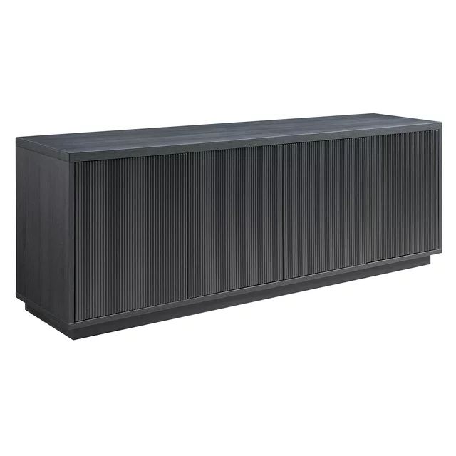 Evelyn&Zoe Hanson Rectangular TV Stand for TV's up to 75", Charcoal Gray | Walmart (US)
