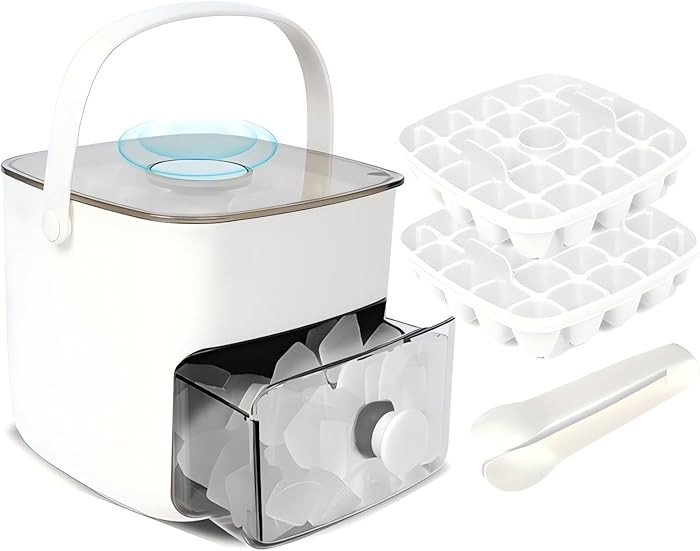 Ice Cube Tray with Lid & Bin Ice Maker Ice Trays for Freezer Ice Container- Reusable Ice Mold for... | Amazon (US)