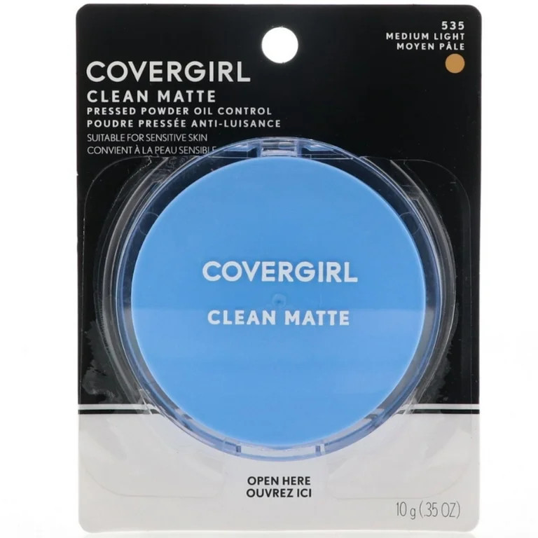 CoverGirl Clean Oil Control Compact Pressed Powder, Medium Light [535] 0.35 oz | Walmart (US)