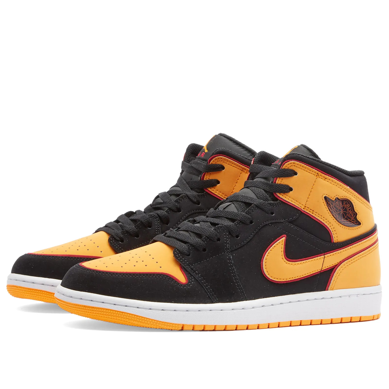 Air Jordan 1 Mid Se V2 Black, Orange, Red & White | END. | End Clothing (US & RoW)