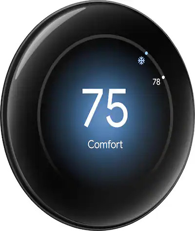 Google - Nest Learning Thermostat (4th gen) with Nest Temperature Sensor (2nd gen) - Polished Obs... | Best Buy U.S.