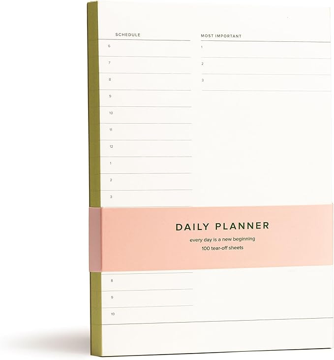 Daily To-Do List Notepad – Desk Pad for Work and Study, Lime, 8.25x5.85 Inches | Amazon (US)