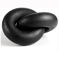 2 Link Wood Chain Link Decor, Black Wooden Knot Decor for Coffee Table Book Shelf Accents Home Co... | Amazon (US)