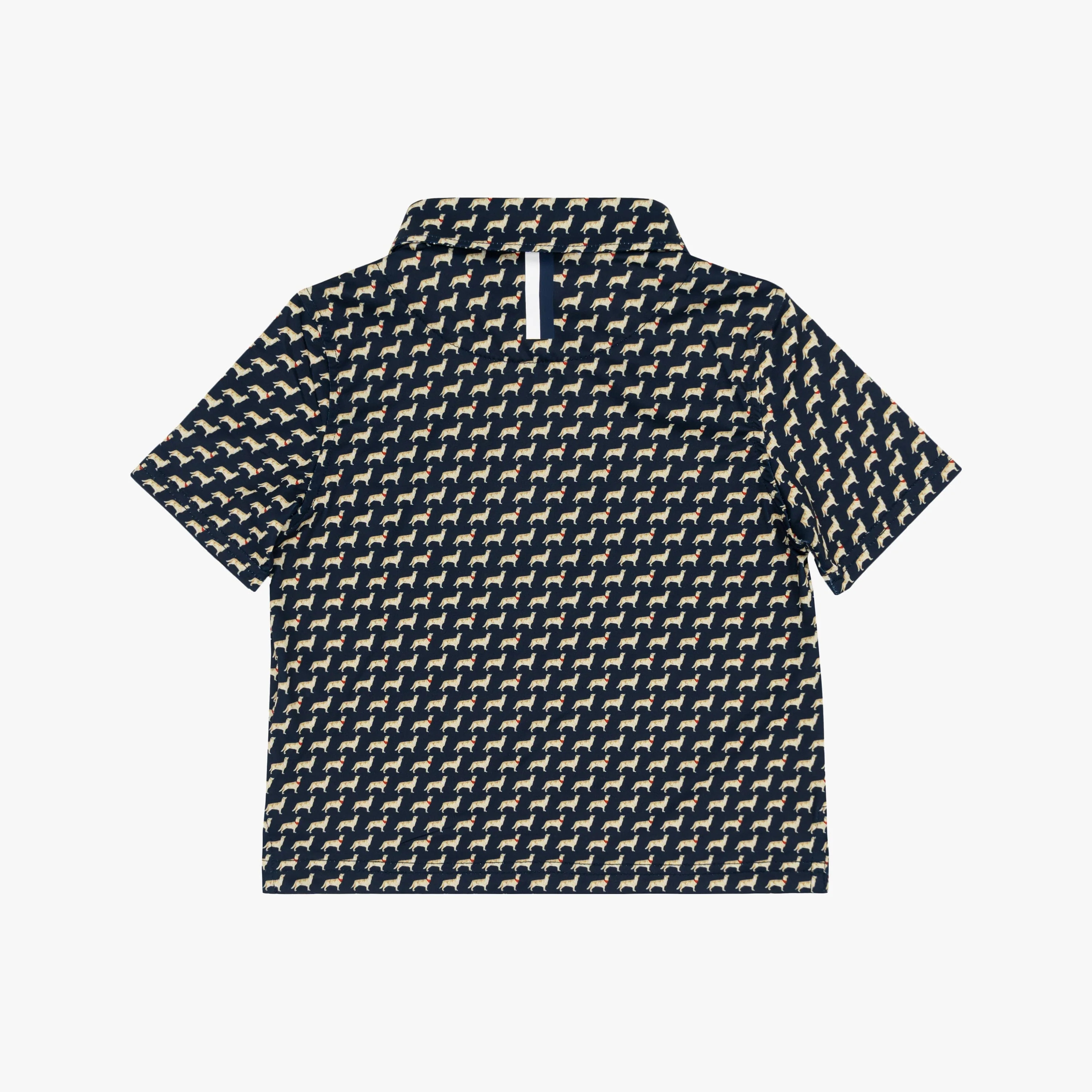 The Lil' Golden Retriever Performance Polo - Fleet Navy/Autumn Gold | Rhoback | RHOBACK